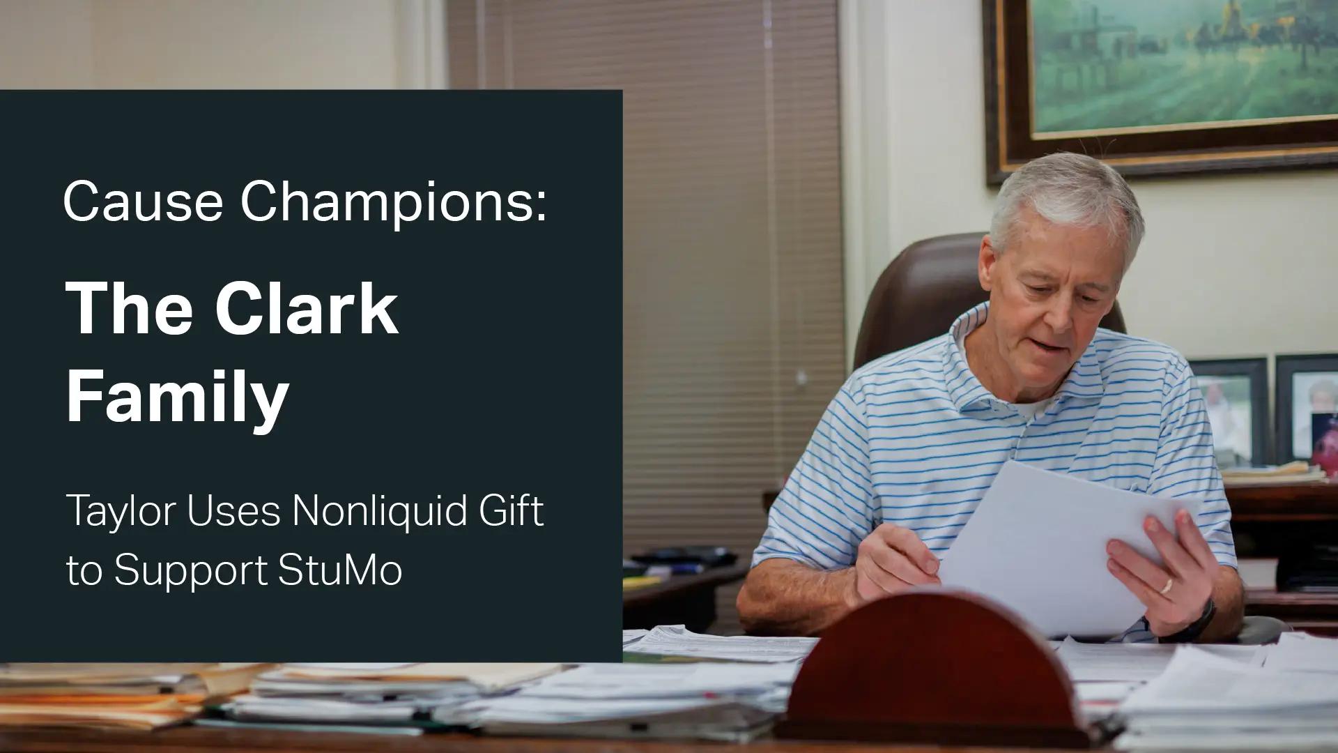 Taylor Clark Uses Nonliquid Gift to Support Student Ministry